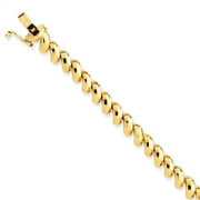 14kt Yellow Gold Faceted San Marco Bracelet 7 Inch Fine Jewelry Ideal Gifts For Women Gift Set From Heart