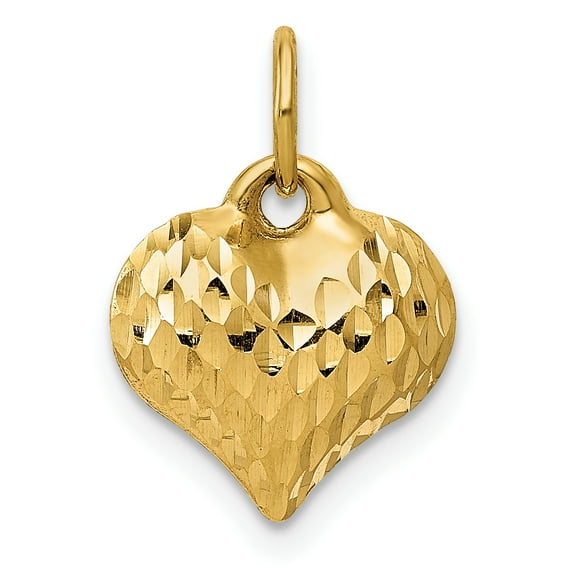 14kt Yellow Gold Heart Pendant Charm Necklace Love Fine Jewelry Ideal Gifts For Women Gift Set From Heart