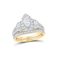 thumbnail image 1 of 14kt Yellow Gold Marquise Diamond Bridal Wedding Ring Band Set 1-1/2 Cttw, 1 of 1