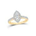 thumbnail image 1 of 14kt Yellow Gold Marquise Diamond Halo Bridal Wedding Engagement Ring 1 Cttw, 1 of 1