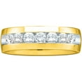 thumbnail image 1 of 14kt Yellow Gold Mens Round Channel-set Diamond Wedding Anniversary Band Ring 1/4 Cttw, 1 of 1