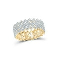 thumbnail image 1 of 14kt Yellow Gold Mens Round Diamond Cuban Eternity Band Ring 1-5/8 Cttw, 1 of 1