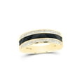 thumbnail image 1 of 14kt Yellow Gold Mens Round Diamond Wedding Double Row Band Ring 1/2 Cttw, 1 of 1