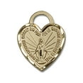 thumbnail image 1 of 14kt Yellow Gold Miraculous Heart Medal 5/8 x 1/2 inches, 1 of 1