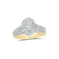 thumbnail image 1 of 14kt Yellow Gold Oval Diamond Halo Bridal Wedding Ring Band Set 1 Cttw, 1 of 1