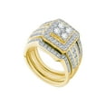 thumbnail image 1 of 14kt Yellow Gold Round Diamond Bridal Wedding Ring Band Set 1-1/2 Cttw, 1 of 1