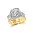 thumbnail image 1 of 14kt Yellow Gold Round Diamond Bridal Wedding Ring Band Set 2 Cttw, 1 of 1