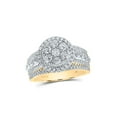thumbnail image 1 of 14kt Yellow Gold Round Diamond Cluster Bridal Wedding Engagement Ring 2 Cttw, 1 of 4
