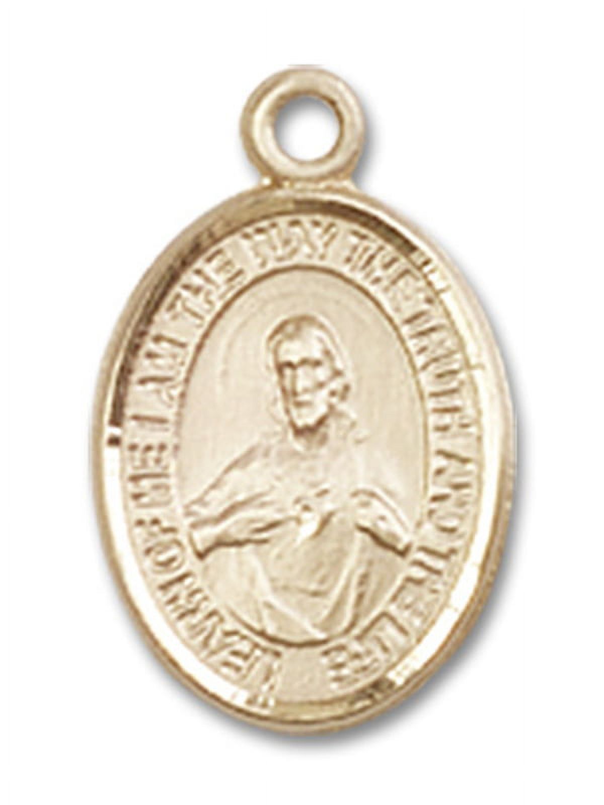 14kt Yellow Gold Scapular Medal 1/2 x 1/4 inches - Walmart.com