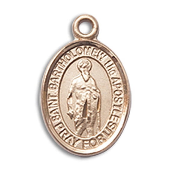 14kt Yellow Gold St. Bartholomew The Apostle Medal 1/2 x 1/4 inches