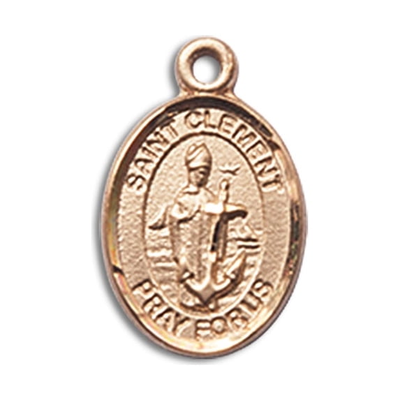 14kt Yellow Gold St. Clement Medal 1/2 x 1/4 inches