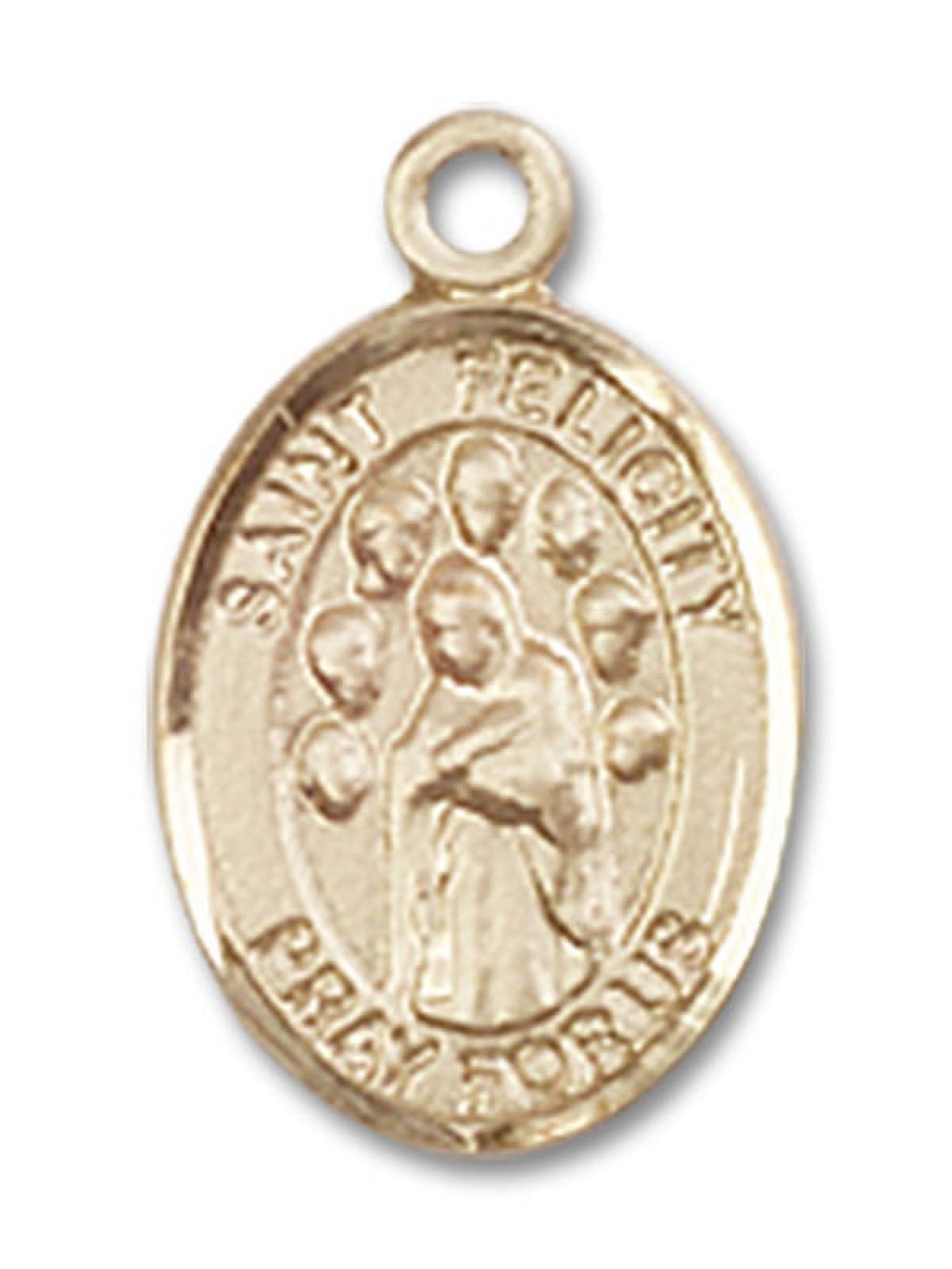 14kt Yellow Gold St. Felicity Medal 1/2 x 1/4 inches - Walmart.com