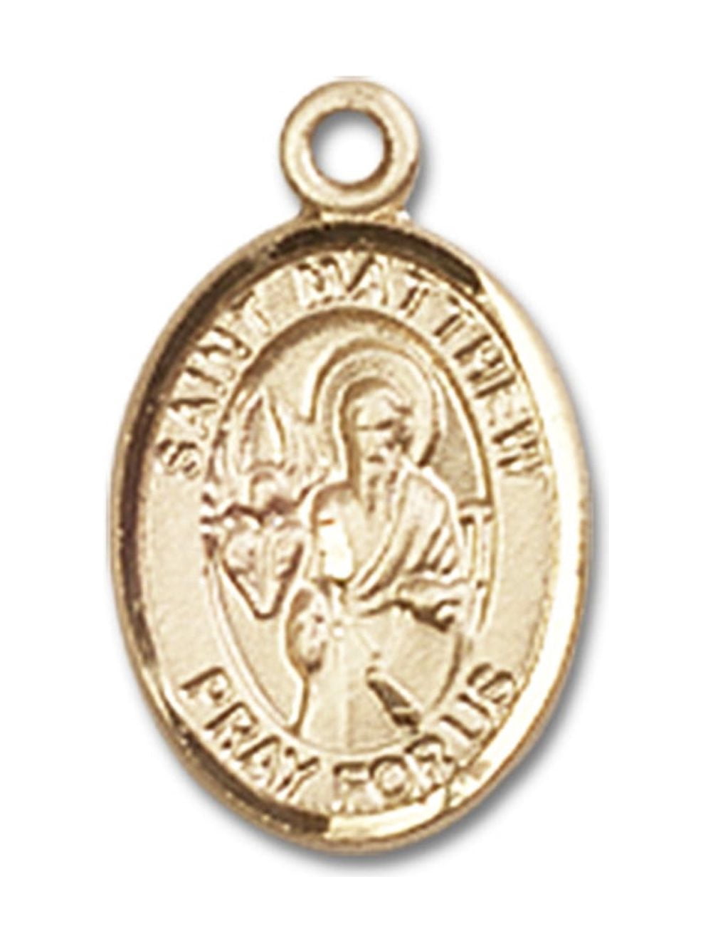 14kt Yellow Gold St. Matthew the Apostle Medal 1/2 x 1/4 inches ...