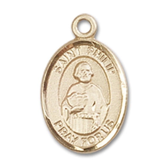 14kt Yellow Gold St. Philip Neri Medal 1/2 x 1/4 inches