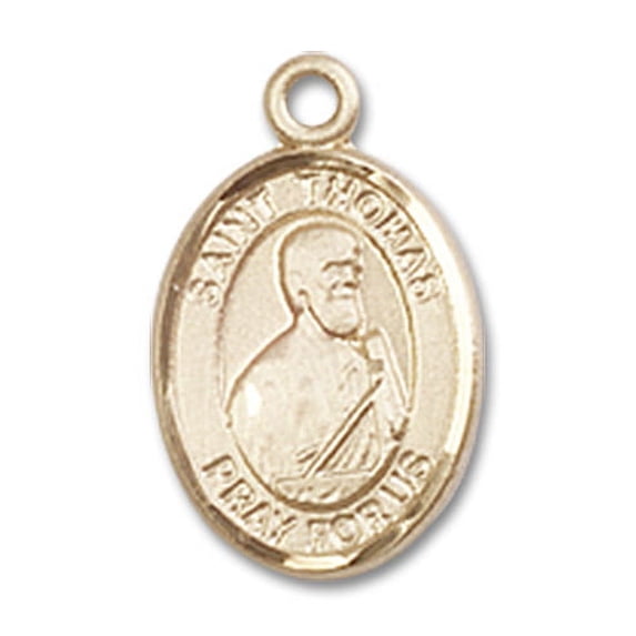14kt Yellow Gold St. Thomas the Apostle Medal 1/2 x 1/4 inches