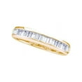 thumbnail image 1 of 14kt Yellow Gold Womens Baguette Diamond Wedding Anniversary Band Ring 1/6 Cttw, 1 of 1