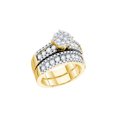 thumbnail image 1 of 14kt Yellow Gold Womens Princess Diamond Soleil Bridal Wedding Engagement Ring Band Set 1-3/4 Cttw 48576, 1 of 1