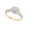 thumbnail image 1 of 14kt Yellow Gold Womens Princess Diamond Solitaire Bridal Wedding Engagement Ring 1.00 Cttw Size 11 (certified), 1 of 1