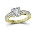 thumbnail image 1 of 14kt Yellow Gold Womens Princess Diamond Solitaire Bridal Wedding Engagement Ring 1/2 Cttw, 1 of 1
