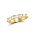 thumbnail image 1 of 14kt Yellow Gold Womens Princess Diamond Wedding Band 1/4 Cttw, 1 of 1