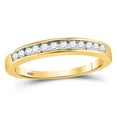 thumbnail image 1 of 14kt Yellow Gold Womens Round Channel-set Diamond Wedding Band 1/4 Cttw, 1 of 1