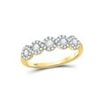thumbnail image 1 of 14kt Yellow Gold Womens Round Diamond 5-stone Ring 1/2 Cttw, 1 of 4