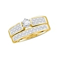 thumbnail image 1 of 14kt Yellow Gold Womens Round Diamond Bridal Wedding Engagement Ring Band Set 1.00 Cttw, 1 of 1