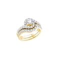 thumbnail image 1 of 14kt Yellow Gold Womens Round Diamond Bridal Wedding Engagement Ring Band Set 1-3/8 Cttw 47876, 1 of 1