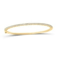 thumbnail image 1 of 14kt Yellow Gold Womens Round Diamond Classic Bangle Bracelet 1.00 Cttw, 1 of 1