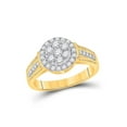 thumbnail image 1 of 14kt Yellow Gold Womens Round Diamond Cluster Ring 5/8 Cttw, 1 of 1