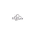 thumbnail image 1 of 14kt Yellow Gold Womens Round Diamond Double Heart Ring 1/4 Cttw, 1 of 4