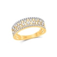 thumbnail image 1 of 14kt Yellow Gold Womens Round Diamond Fashion Anniversary Ring 3/8 Cttw, 1 of 1
