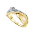 thumbnail image 1 of 14kt Yellow Gold Womens Round Diamond Fold Twist Band Ring 3/8 Cttw, 1 of 1