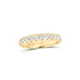thumbnail image 1 of 14kt Yellow Gold Womens Round Diamond Machine Set Band Ring 1/2 Cttw, 1 of 1