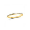 thumbnail image 1 of 14kt Yellow Gold Womens Round Diamond Single Row Stackable Band Ring 1/8 Cttw, 1 of 1