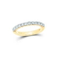 thumbnail image 1 of 14kt Yellow Gold Womens Round Diamond Single Row Wedding Band 1/2 Cttw, 1 of 4