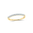 thumbnail image 1 of 14kt Yellow Gold Womens Round Diamond Slender Wedding Anniversary Band 1/4 Cttw, 1 of 1