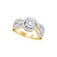 thumbnail image 1 of 14kt Yellow Gold Womens Round Diamond Solitaire Bridal Wedding Engagement Ring 1.00 Cttw, 1 of 1