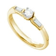 thumbnail image 1 of 14kt Yellow Gold Womens Round Diamond Solitaire Bridal Wedding Engagement Ring 1/4 Cttw, 1 of 1