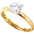 thumbnail image 1 of 14kt Yellow Gold Womens Round Diamond Solitaire Bridal Wedding Engagement Ring 3/4 Cttw, 1 of 1