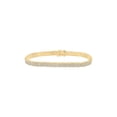 thumbnail image 1 of 14kt Yellow Gold Womens Round Diamond Triple Row Tennis Bracelet 4 Cttw, 1 of 1