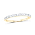 thumbnail image 1 of 14kt Yellow Gold Womens Round Diamond Wedding Anniversary Band 1/4 Cttw, 1 of 1