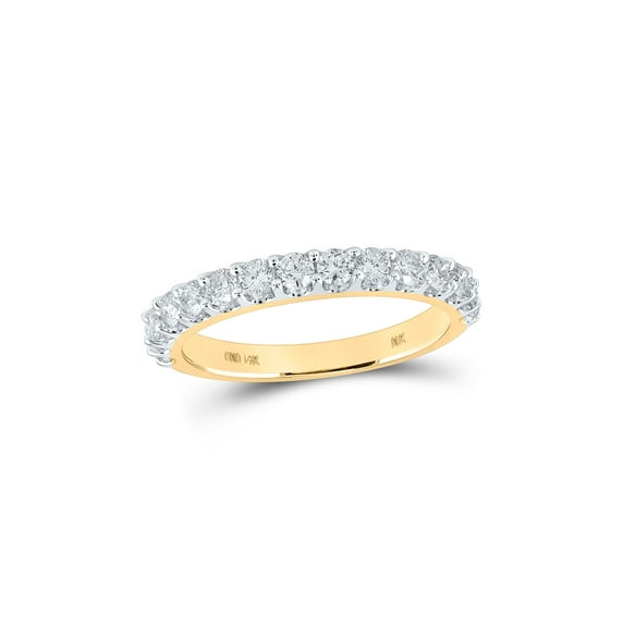 14kt Yellow Gold Womens Round Diamond Wedding Band 7/8 Cttw