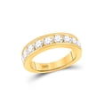 thumbnail image 1 of 14kt Yellow Gold Womens Round Diamond Wedding Single Row Band 1-3/4 Cttw, 1 of 1