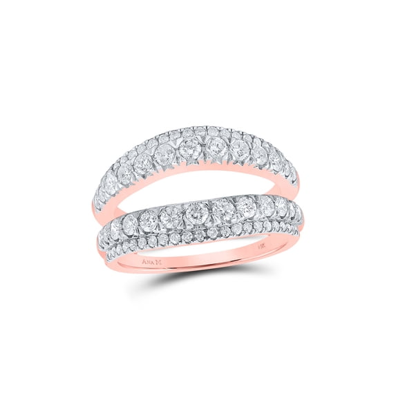 14kt Yellow Gold Womens Round Diamond Wrap Enhancer Wedding Band 1-1/4 Cttw
