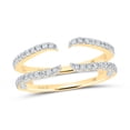 thumbnail image 1 of 14kt Yellow Gold Womens Round Diamond Wrap Ring Guard Enhancer 1/2 Cttw, 1 of 1