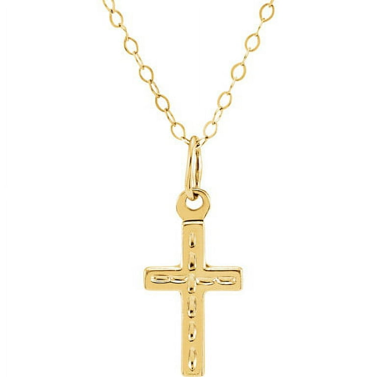 Youth gold cross best sale necklace