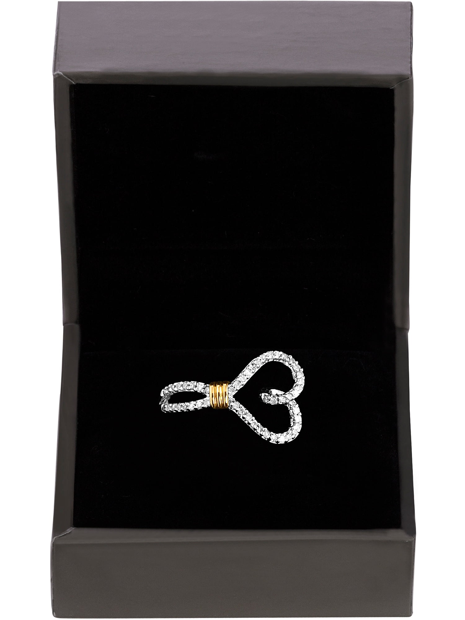 14kt Yellow Gold over Sterling Silver 1/4 Carat T.W. Diamond Ring