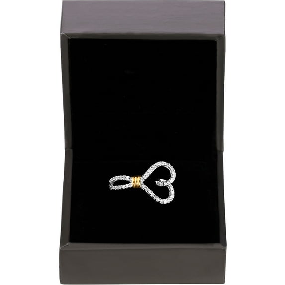 14kt Yellow Gold over Sterling Silver 1/4 Carat T.W. Diamond Ring