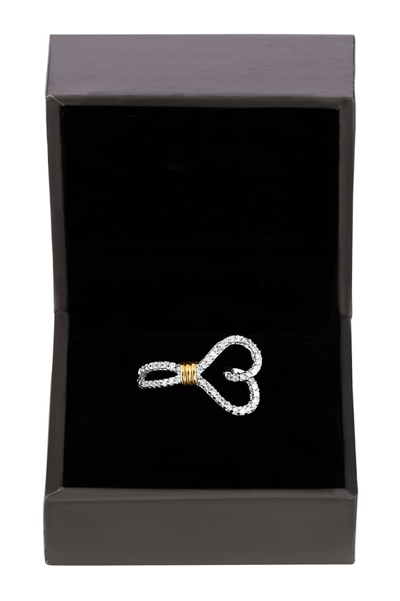 14kt Yellow Gold over Sterling Silver 1/4 Carat T.W. Diamond Ring